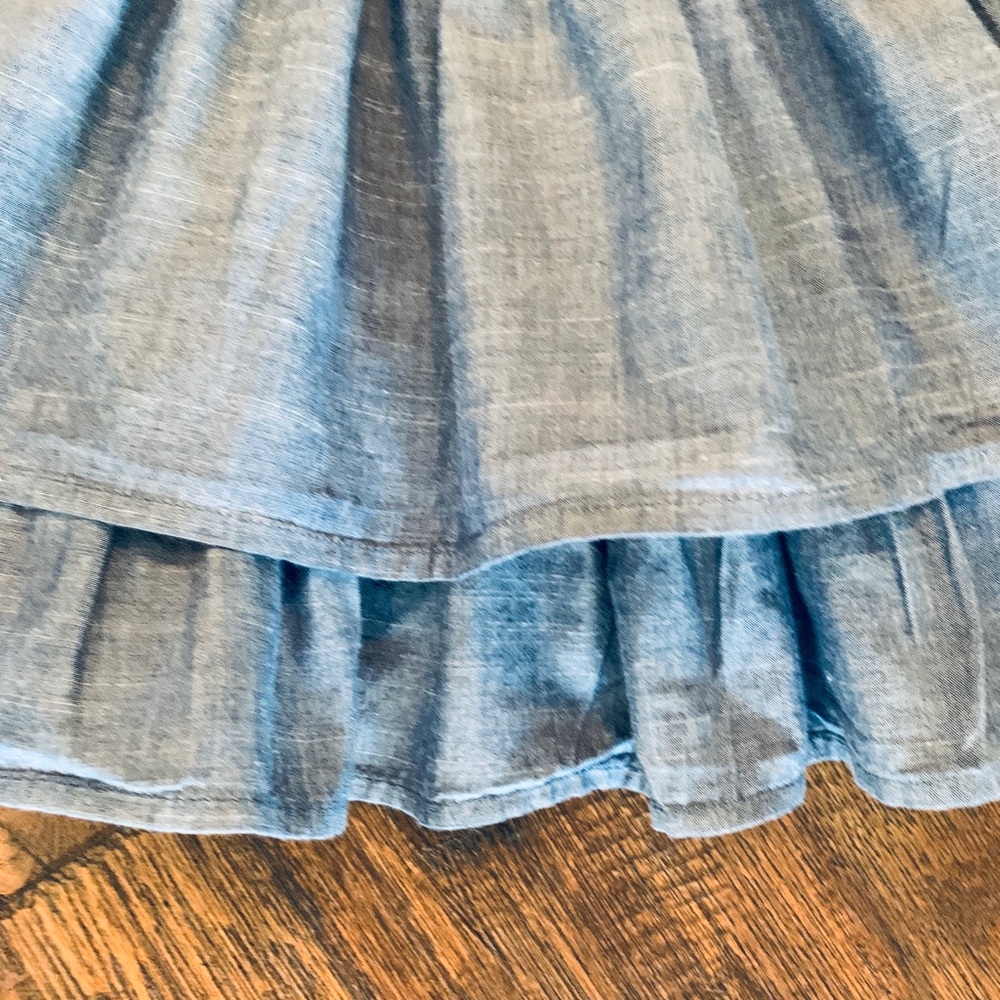Summer Denim Colored Ruffled Dress - Picture 4 of 6
